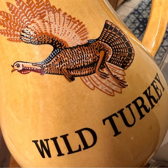 Vintage Staffordshire Pottery Wild Turkey Bourbon Pitcher - Picture 9 of 9